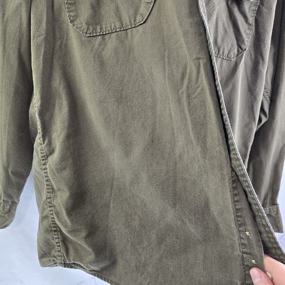 St Johns Bay Shirt Mens Medium Brown Long Sleeve Button Lightweight Bay Twill - Picture 9 of 15